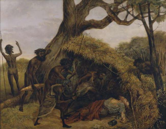 unknow artist Natives discovering the body of William John Wills, the explorer, at Coopers Creek, June China oil painting art